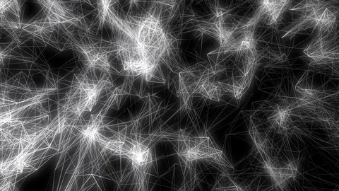 Abstract moving wireframes black and white Video stock 71152213