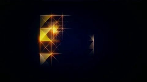 Abstract moving yellow lattice, for presentation, mockup Stock Footage 166614947