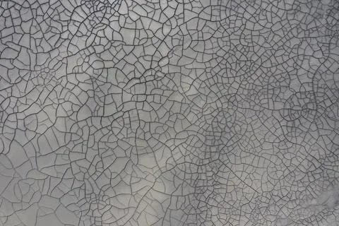 Abstract mud cracks and patterns aerial view Stock Photos