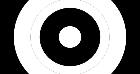 Abstract multi circles shape brush stroke stripes black and white transition Stock-Footage 91108443