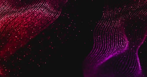 Abstract multi-color geometrical plexus on black background with lines Stock Footage 118256948