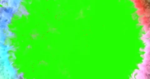 Abstract multi-color powder circle colorful splash motion splattering flowing Stock Footage 105881965