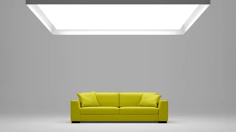 Abstract multi color sofa in indoor with alpha mask as 3D rendering Stock Footage 111039083