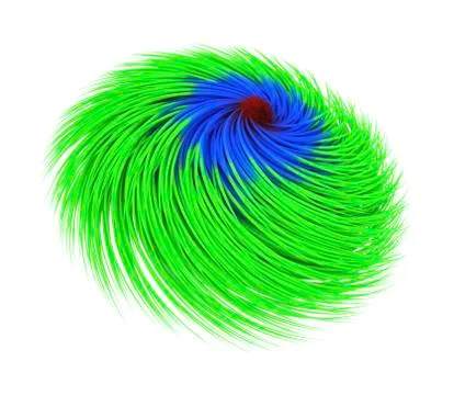 Abstract Multi-Color Twirl Flower Isolated On White Background イラスト素材