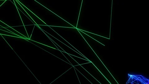 Abstract Multi-Color Wireframe Technology Landscape Animation Video stock 127292651