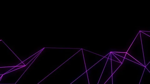 Abstract Multi-Color Wireframe Technology Landscape Animation Video stock 127294626