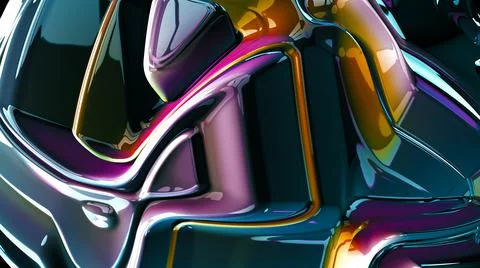 Abstract Multi Colored 3D Shiny Orb Background Иллюстрация