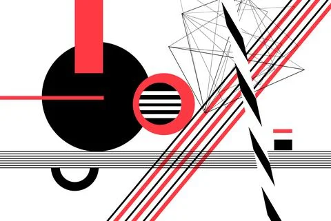 Abstract multi-colored background of geometric objects Stock Illustration