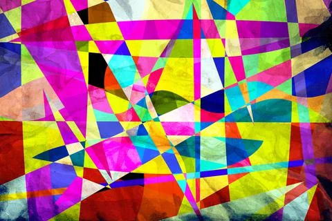 Abstract multi-colored background of geometric objects 스톡 일러스트