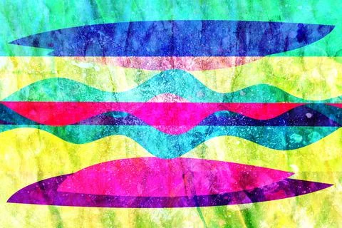 Abstract multi-colored background of geometric objects Illustrazione stock