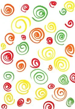 Abstract multi-colored background with spirals Stock Illustration
