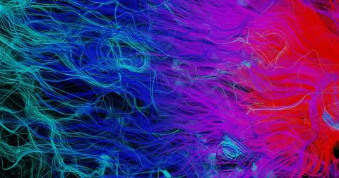 Abstract multi-colored background of threads 3d rendering Stock Illustration