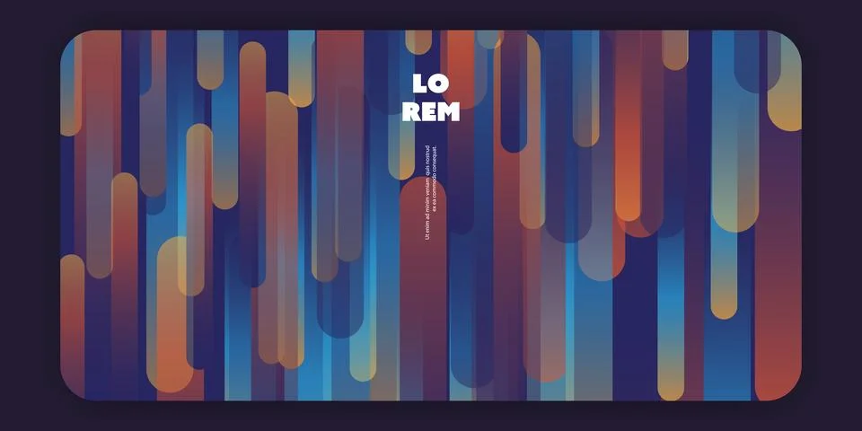 Abstract Multi Colored Banner, Background, Poster or Landing Page Design, M.. Stock Illustration