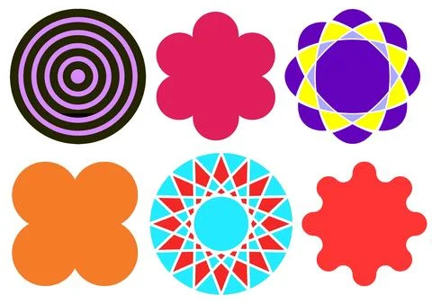 Abstract multi-colored, bright geometric shapes. Fashionable abstract Stock Illustration