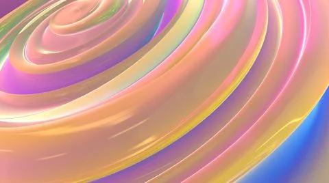 Abstract Multi Colored Candy Pop Reflective Mirror Spiral Background Renderin Stock Illustration