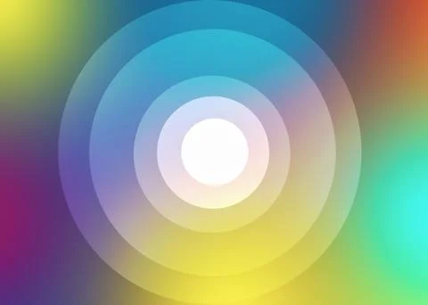 Abstract multi-colored circles for the background. Stock Illustration