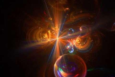 Abstract multi-colored computer generated fractal cosmos background Abstra... 스톡 사진