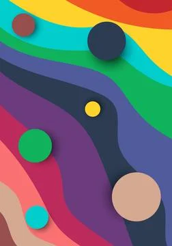 Abstract, multi-colored lines, illustration, vector Stock Illustration