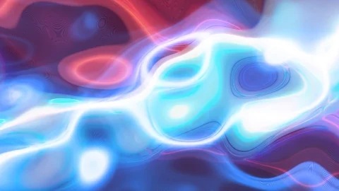 Abstract multi-colored neon stripes randomly move and change shape, futuristic Stock Footage 122579605