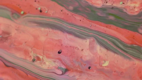 Abstract multi colored paint droplets moving and changing form on liquid. Stock Footage 133676393