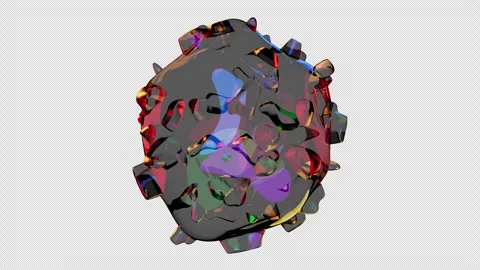 Abstract multi-colored shape on a transparent background Video stock 248894166