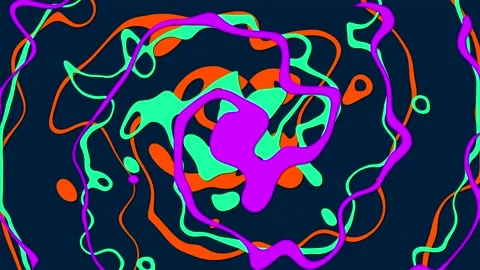 Abstract, multi-colored spiral structure in a swirling motion Stock Footage 168619704