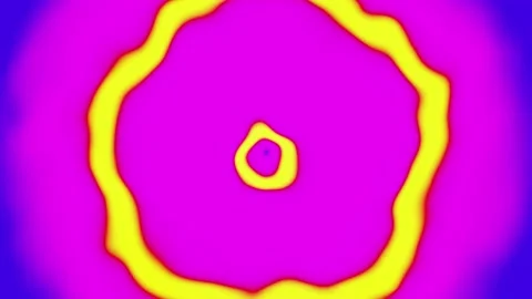 Abstract multi colored spots flying towards loop Video stock 201100206