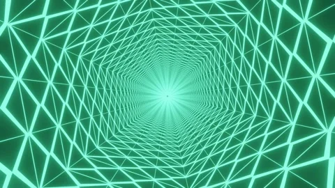 Abstract multi coloured tunnel hexagon background animation Video stock 303766461