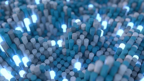 Abstract multi core processing concept. Stock Footage 122078698