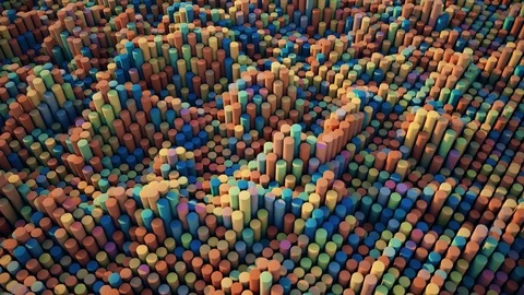 Abstract multi core processing concept. Stock Footage 122079014