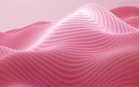 Abstract multi-layered curved background, 3d rendering. イラスト素材