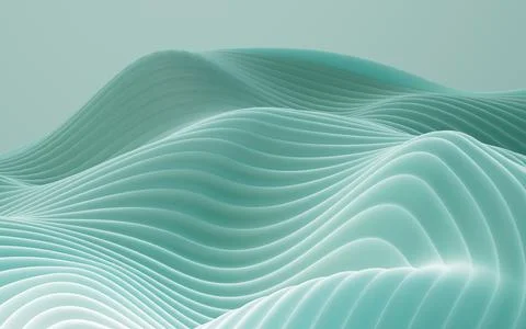 Abstract multi-layered curved background, 3d rendering. イラスト素材
