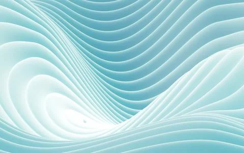 Abstract multi-layered curved background, 3d rendering. Stock Illustration