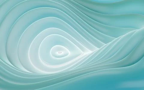 Abstract multi-layered curved background, 3d rendering. イラスト素材