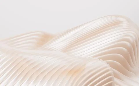 Abstract multi-layered curved background, 3d rendering. イラスト素材