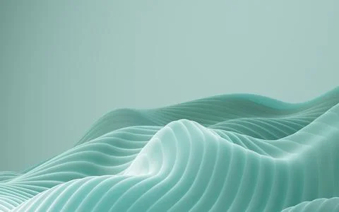 Abstract multi-layered curved background, 3d rendering. イラスト素材