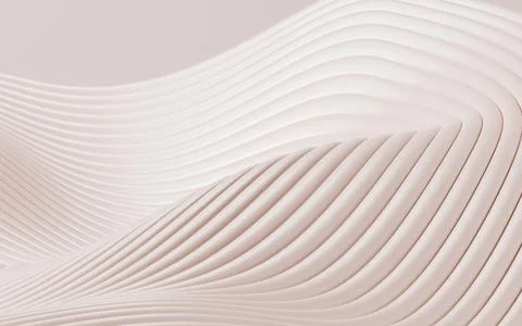 Abstract multi-layered curved background, 3d rendering. イラスト素材