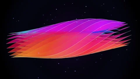 Abstract multi-layered rainbow spectrum vortex spinning in space with parti.. 스톡 동영상 345572902