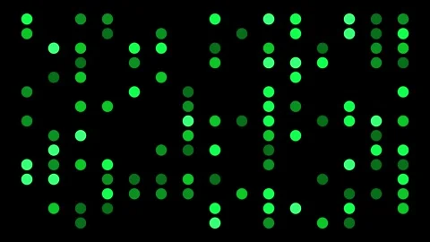 Abstract Multi-Shade Green Digital Dot Animation Stock Footage 331903260