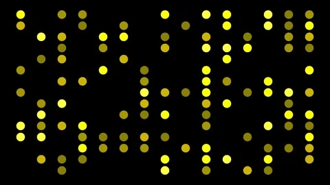 Abstract Multi-Shade Yellow Digital Dot Animation Stock Footage 332689012