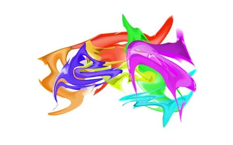 Abstract multiacrylic composition, neurographic drawing imitation. Multicolor Stock Illustration