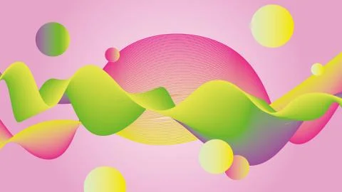 Abstract multicolor background design. Pink, yellow, green, purple pattern. Stock Illustration