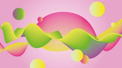 Abstract multicolor background design. Pink, yellow, blue, green, purple pattern Stock Illustration