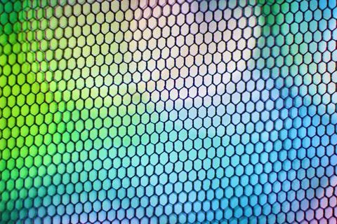 Abstract multicolor background with honeycomb grid. Bright design background Stock Photos