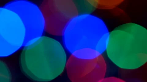 Abstract multicolor blurred circles. Flashes and Glare Video stock 218316957