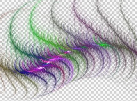 Abstract multicolor branching pattern, feather, isolated element, decor Stock Illustration