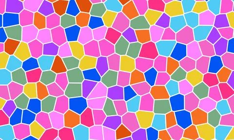 Abstract multicolor broken stained glass mosaic background. Ilustración de archivo