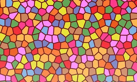 Abstract multicolor broken stained glass mosaic background. Stock Illustration