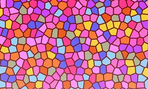 Abstract multicolor broken stained glass mosaic background. 스톡 일러스트