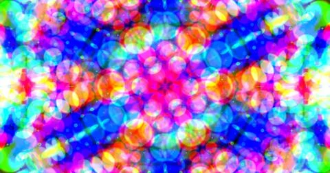 Abstract Multicolor Bubbles Dot Pattern Symmetric Illustrazione stock